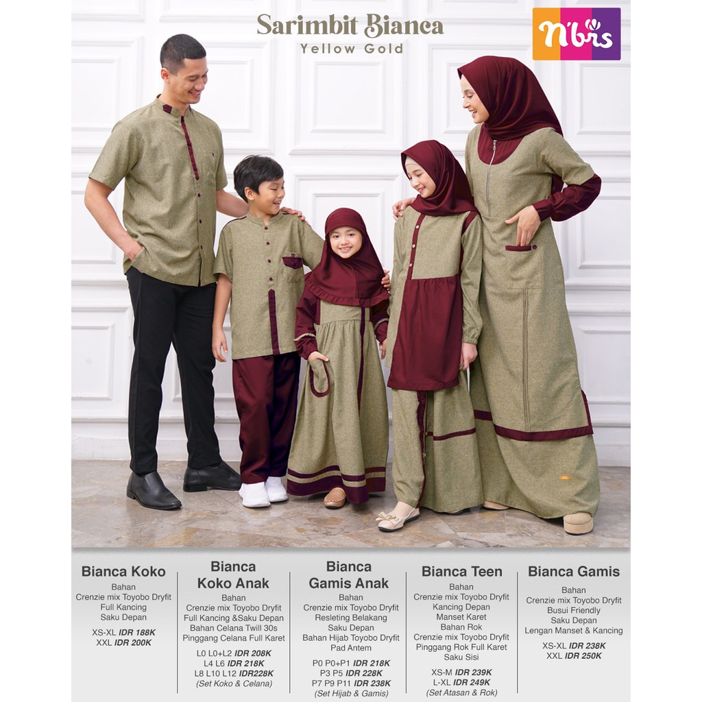 Sarimbit Bianca Nibras Yellow Gold