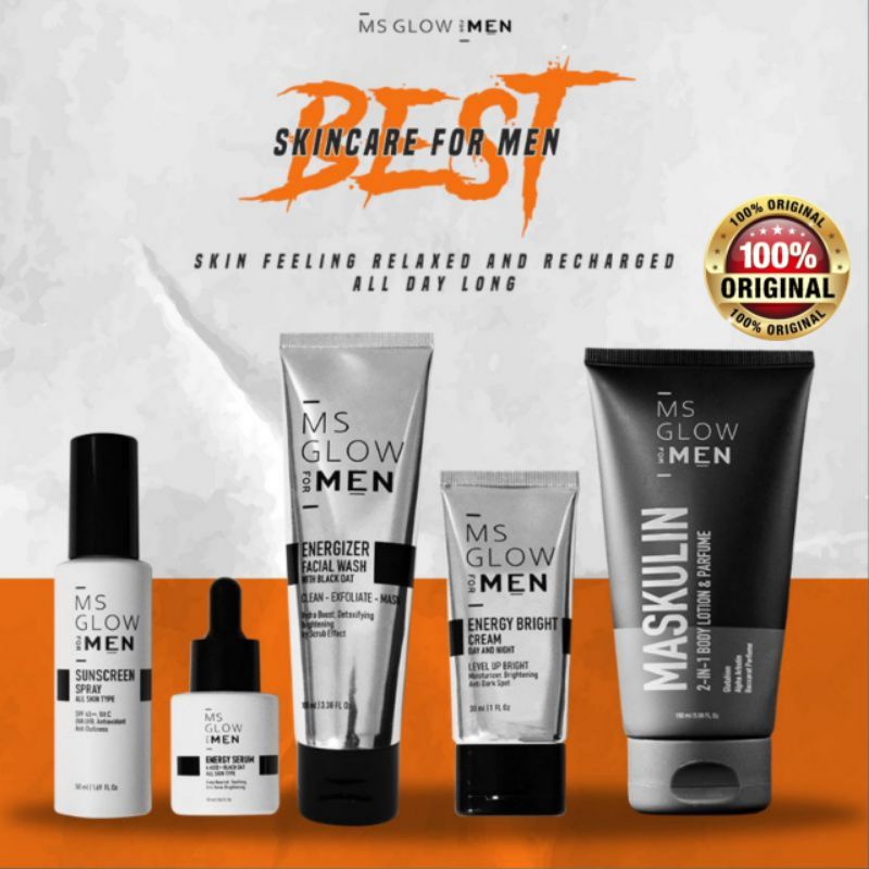 MS GLOW FOR MEN ORIGINAL BERKODE RESMI MS GLOW BASIC MEN ORIGINAL