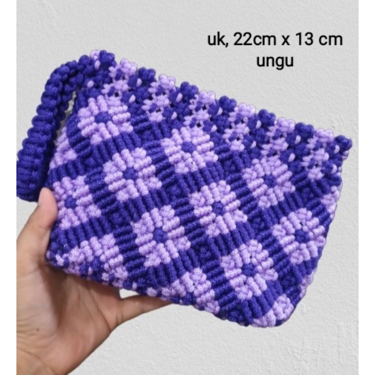 dompet rajut talikur