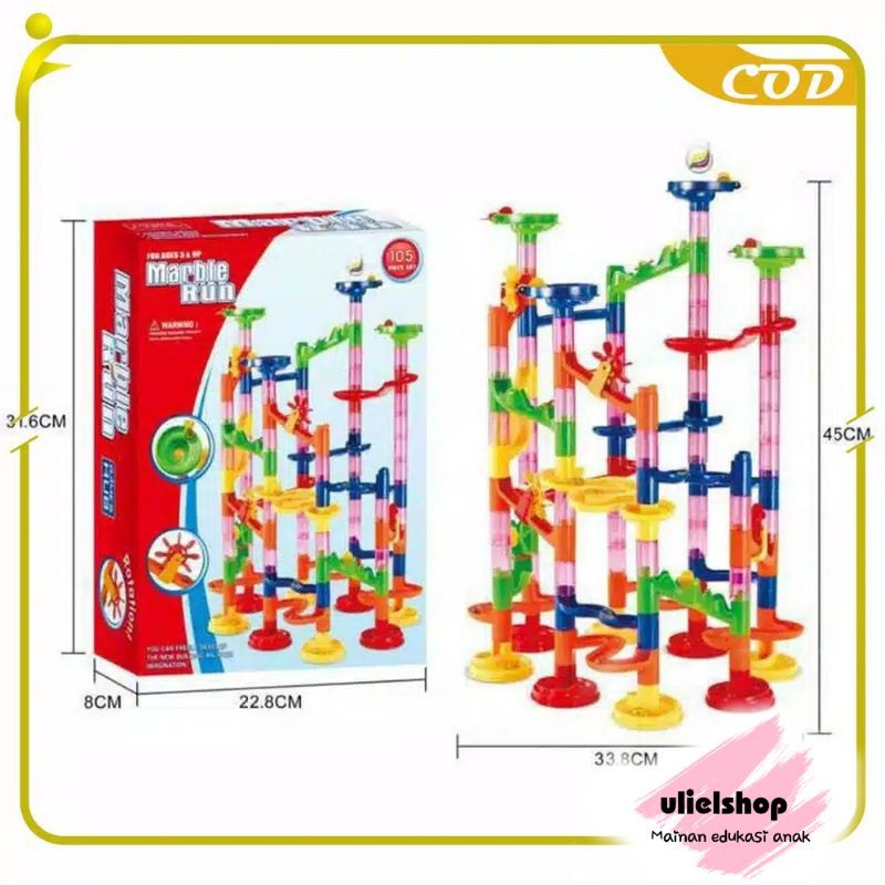 Mainan edukasi marble run block 150pcs