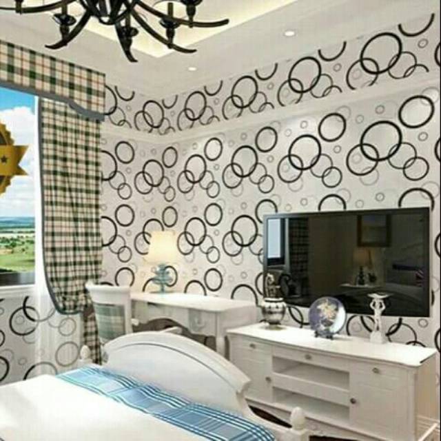 Wallpaper dinding ring bulat 45cmx9.5meter