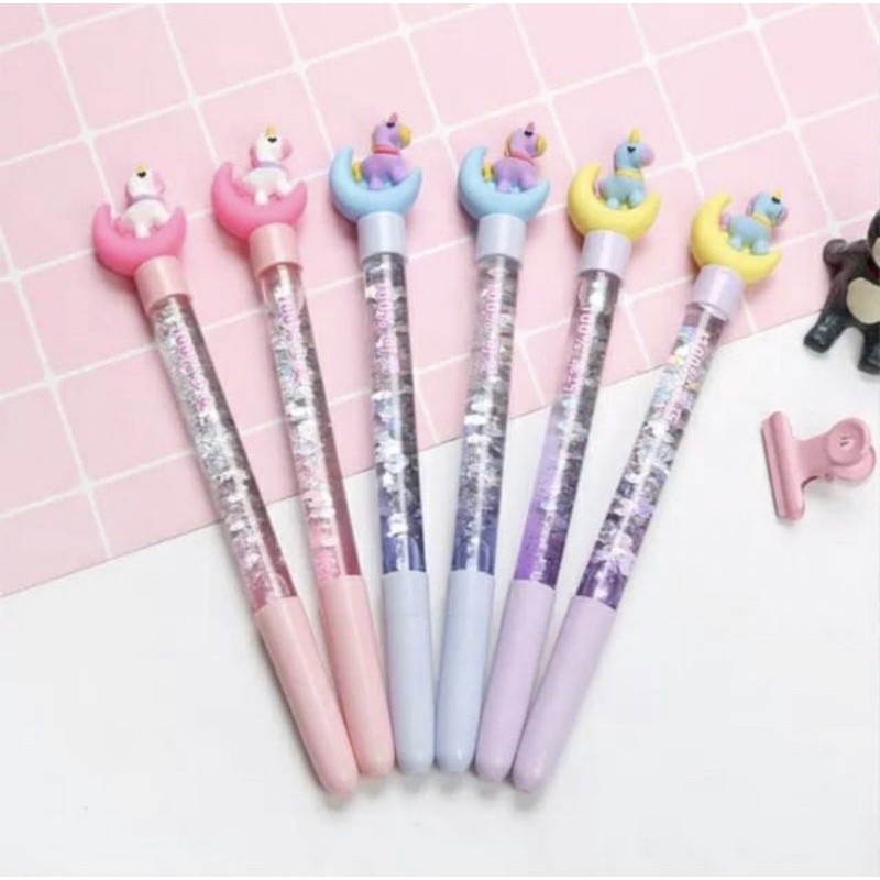 [TERMURAH] PULPEN GLITER UNICORN
