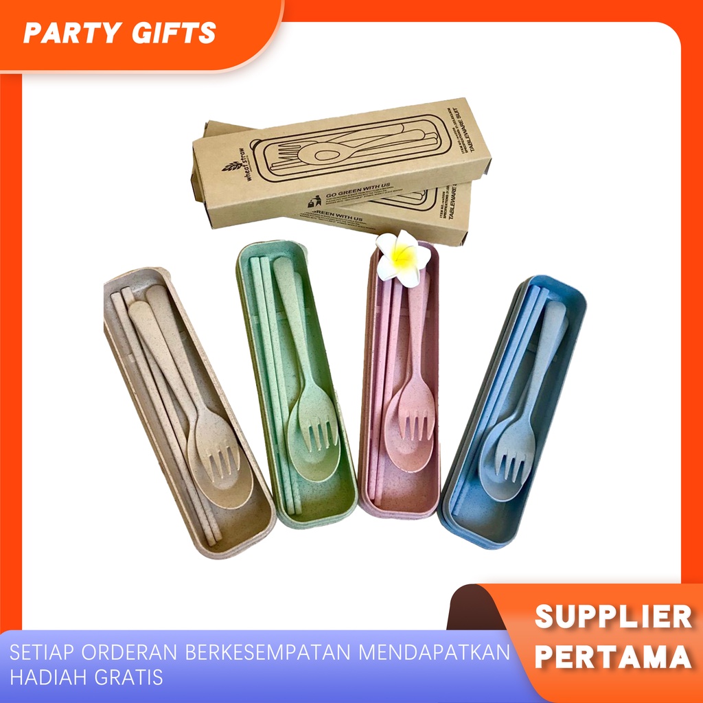 Set Sendok Garpu Sumpit Set 3in1