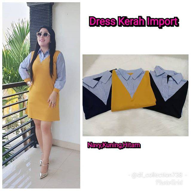 DRESS KERAH IMPORT