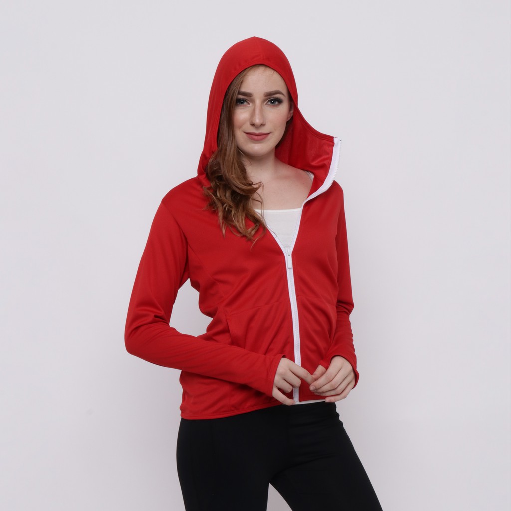 Hitscore jaket polos Plain Jacket Red