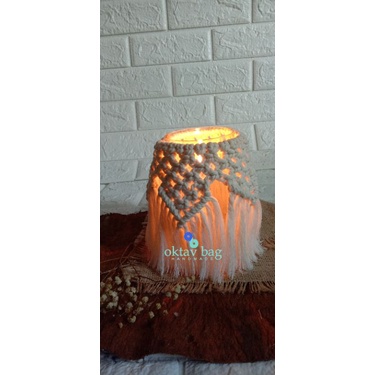 MACRAME COVER JAR/HANDMADE/TALIMACRAME