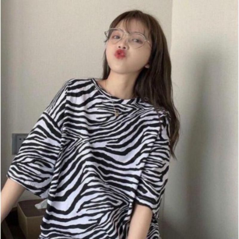 atasan zebra putih