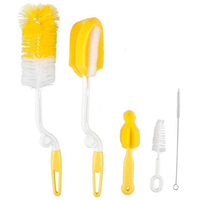 [BISA COD] Set Peralatan Pembersih Botol dan Dot Bayi 5 PCS