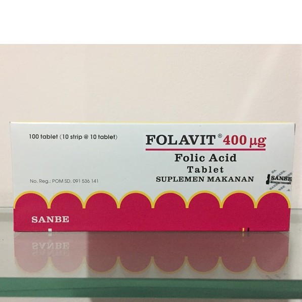 Folavit 400 mcg Box 100 Tablet