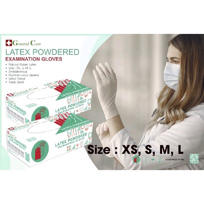 Latex Powdered Examination Gloves General Care