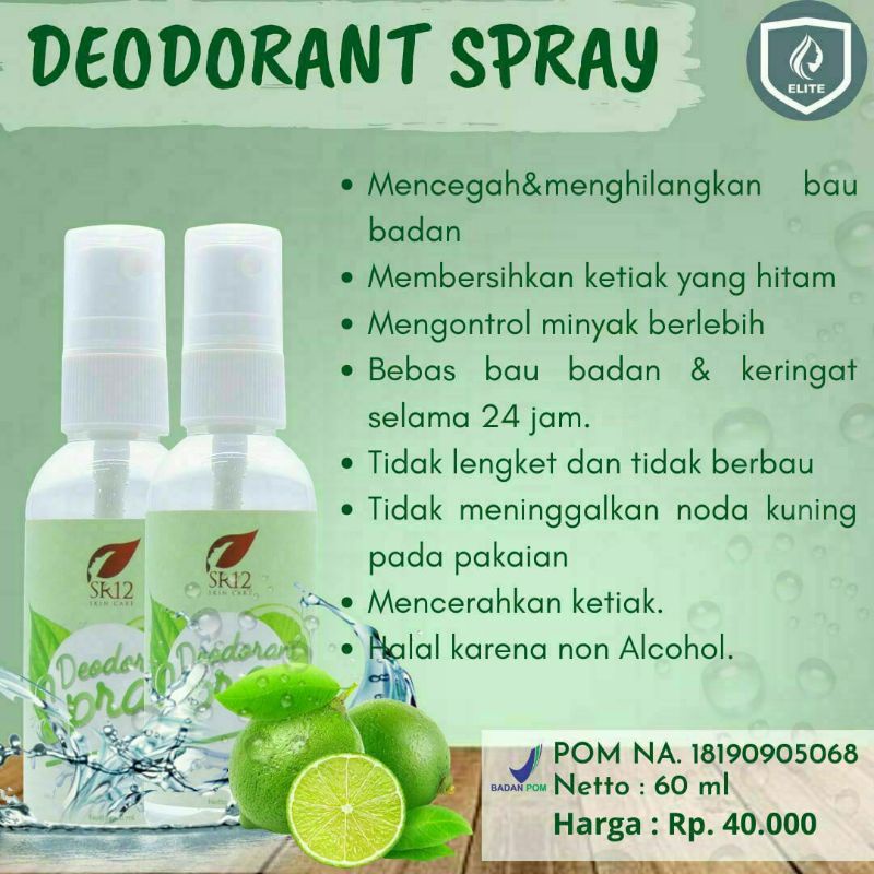 Deodorant spray reguler SR12