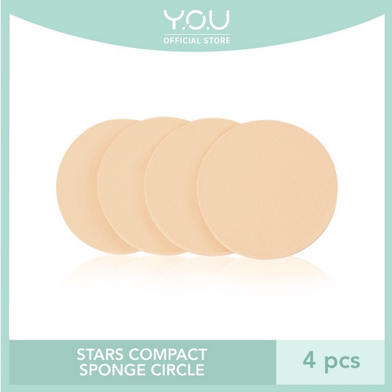 Y.O.U Glam Fix Stars Compact Sponge Circle 4pcs