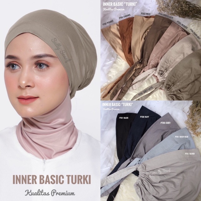 Inner basic turki kaos/ ciput polos tali premium