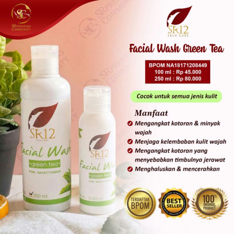 Facial wash greentea sr12 100ml