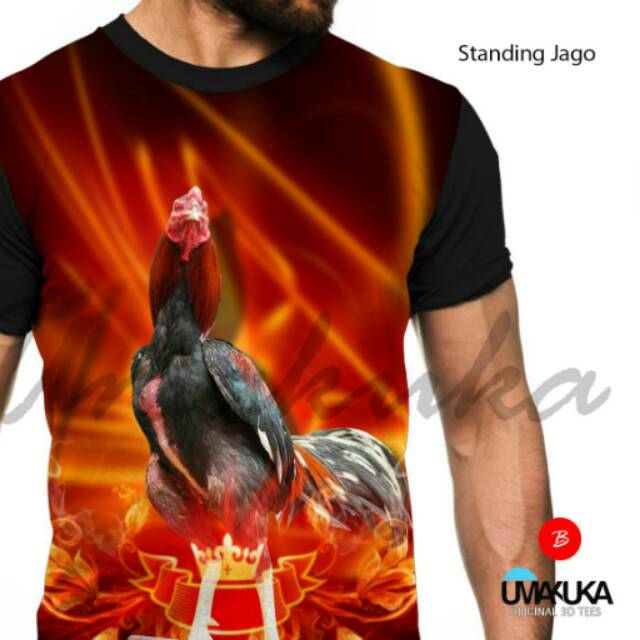 Kaos fullprint 3D standing jago