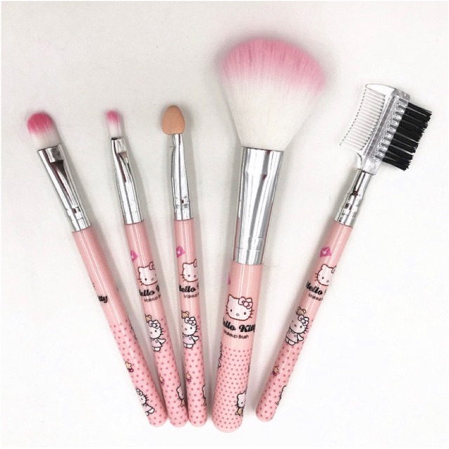 Kuas brush hello kitty isi 5