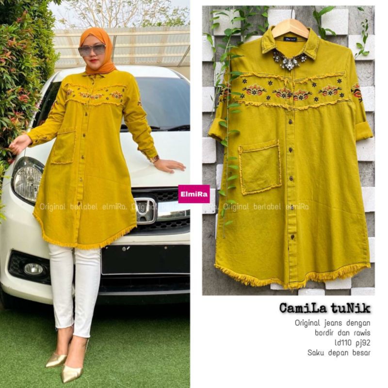 cantika tunik jeans
