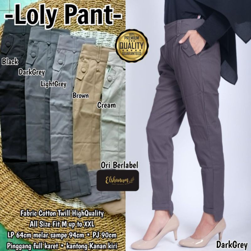 Loly Pant bahan Katun Twill