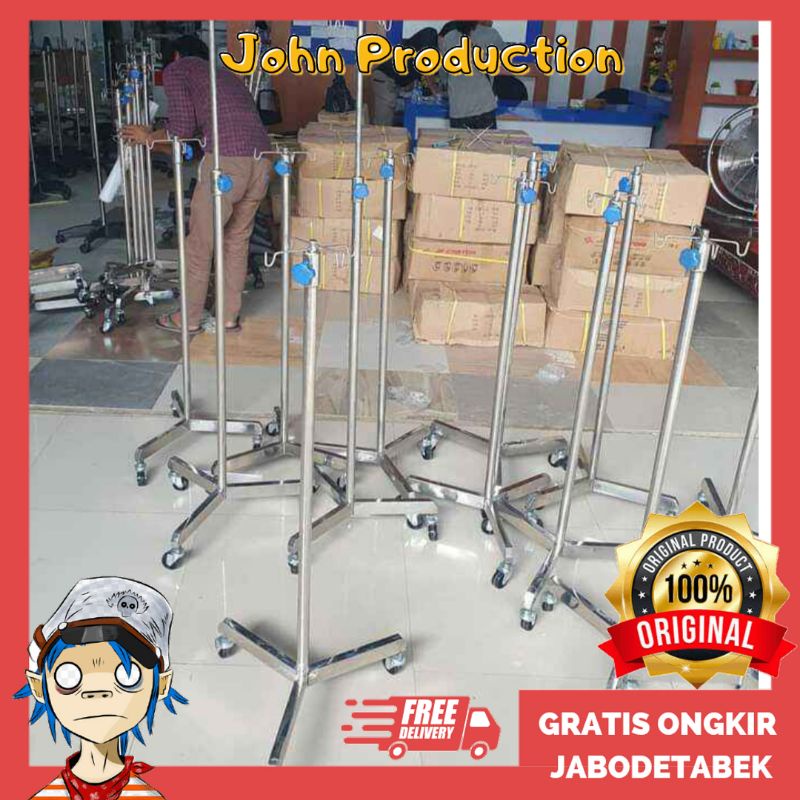 Tiang Infus Kaki 3 (Stainless)