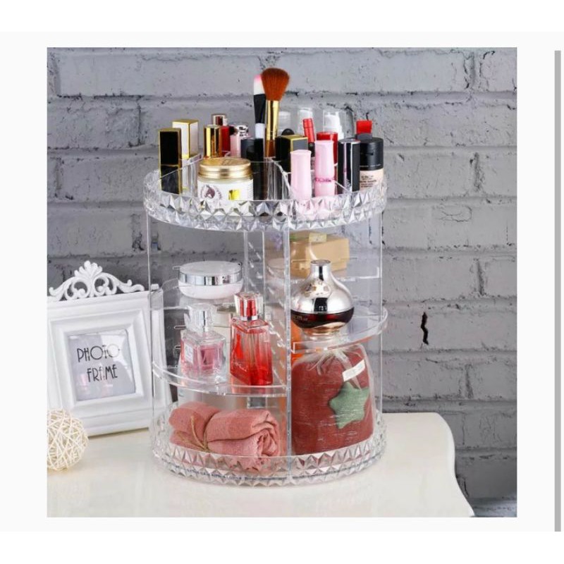 Rak Make Up Putar Transparan LD188