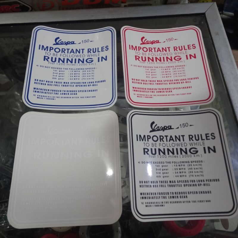 sticker warning vespa