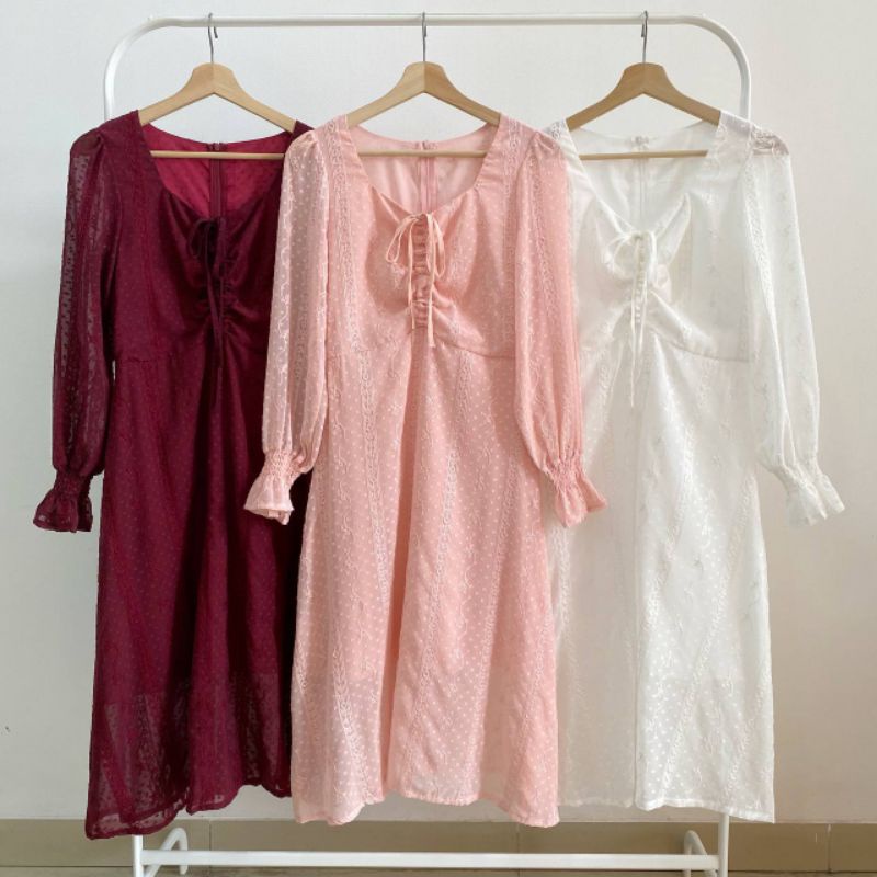 AVON TEXTURED CHIFFON STRING DRESS