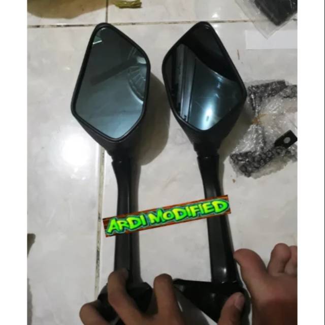spion r25 pcx universal kaca biru