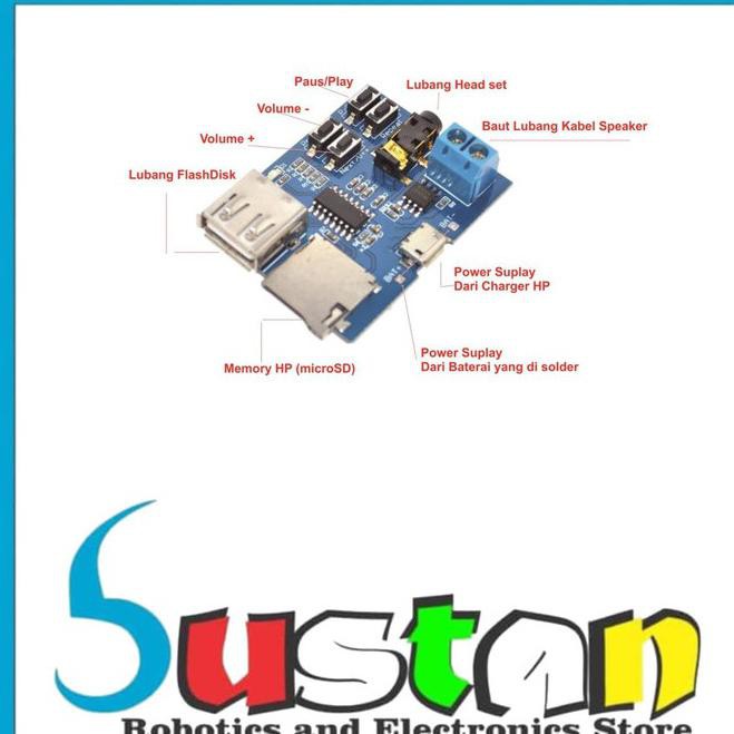 Tf Card U Disk Mp3 Format Decoder Board Bust4N7 Murah