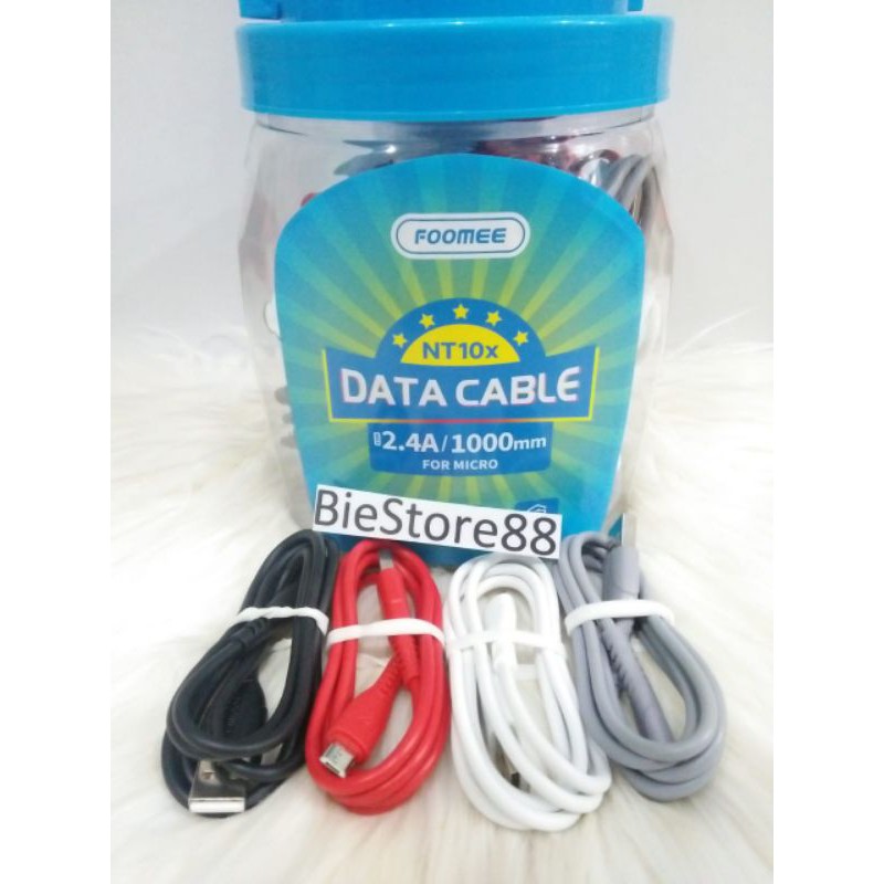Foomee NT10X Kabel Data Micro USB 2.4A Fast Charging Cable Data Charge All Tipe Android
