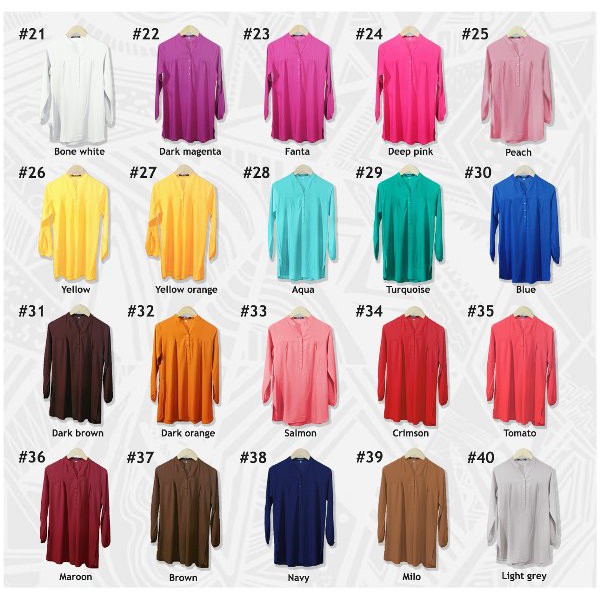 Blouse Polos Fathin Basic - Rose pink Murah BFTH