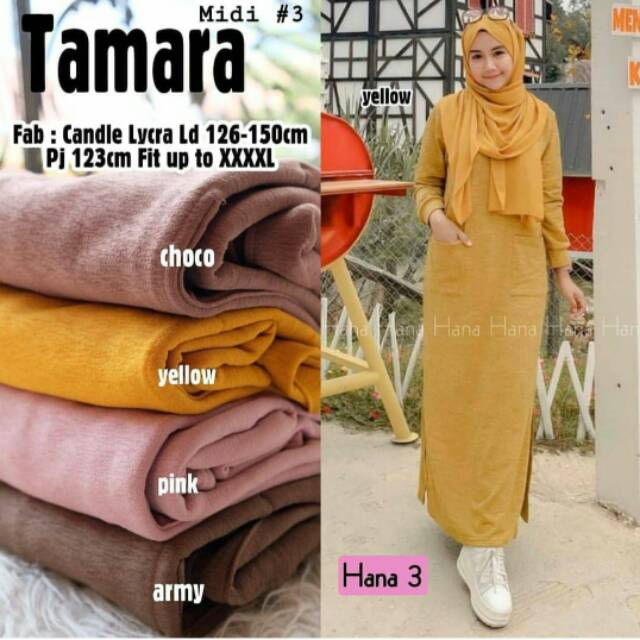 Maxy gamis import tamara midi cadle lycra