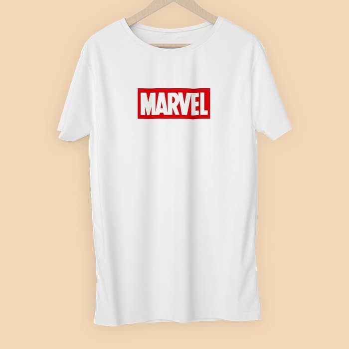 BAJU KAOS MARVEL BOX LOGO SIMPLE