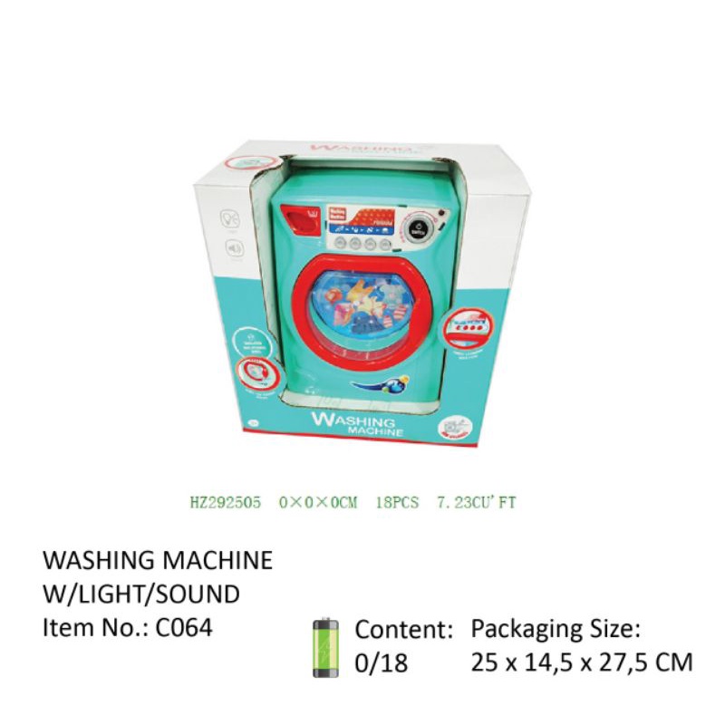 WASHING MACHINE <br/>W/LIGHT/SOUND-C064