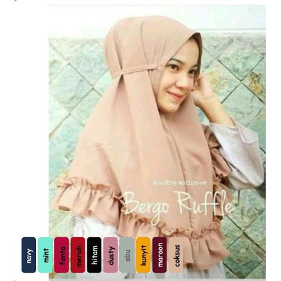 Bergo Ruffle Tali / Rubiah Ruffle