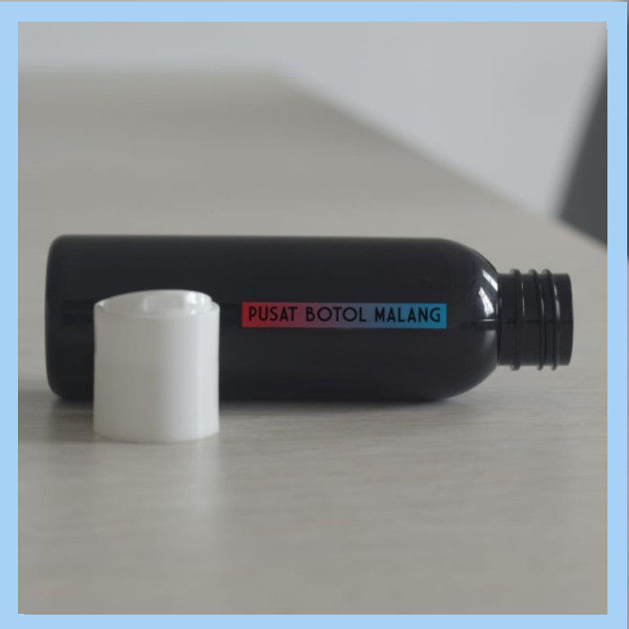 Botol Pet 100Ml Prestop ( Putih Hitam)