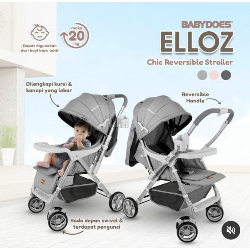 stroller babydoes elloz bisa 2 hadap
