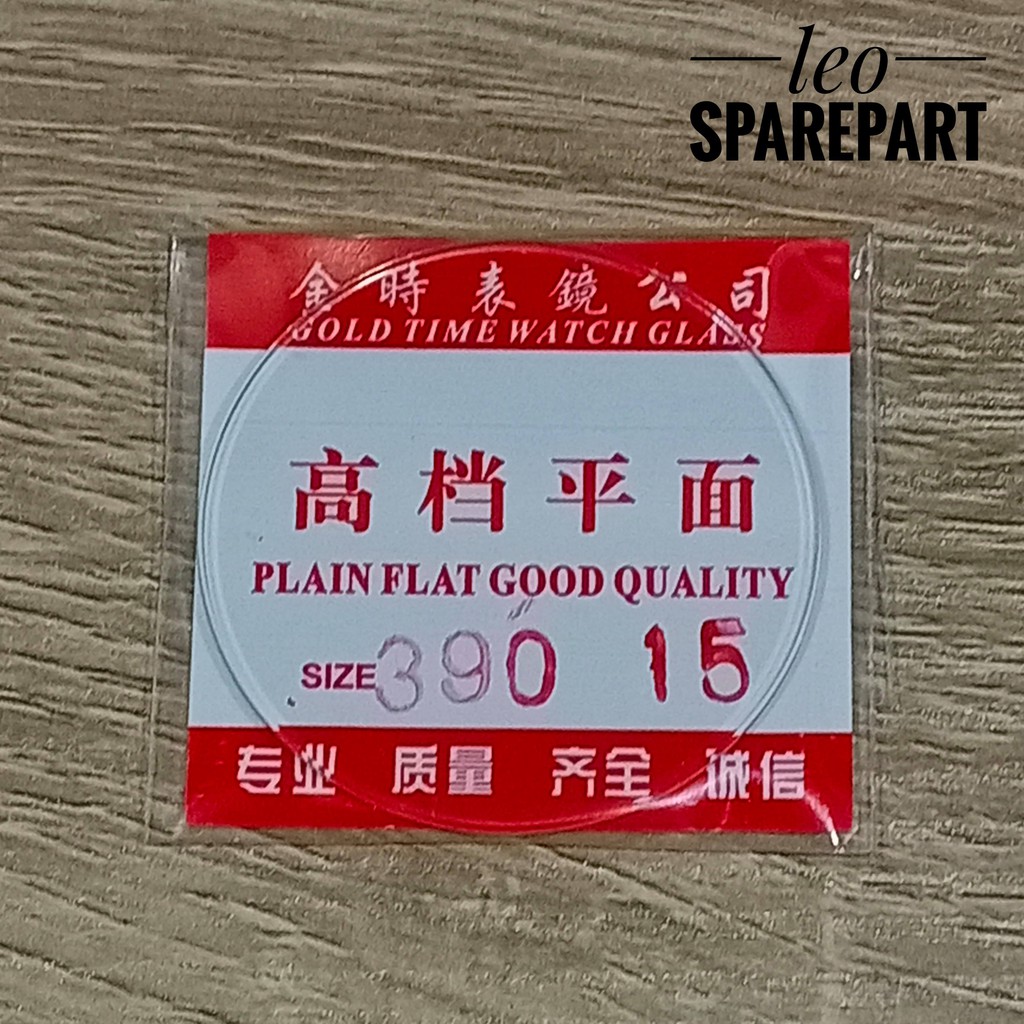 Kaca jam datar 390 / 1,5mm