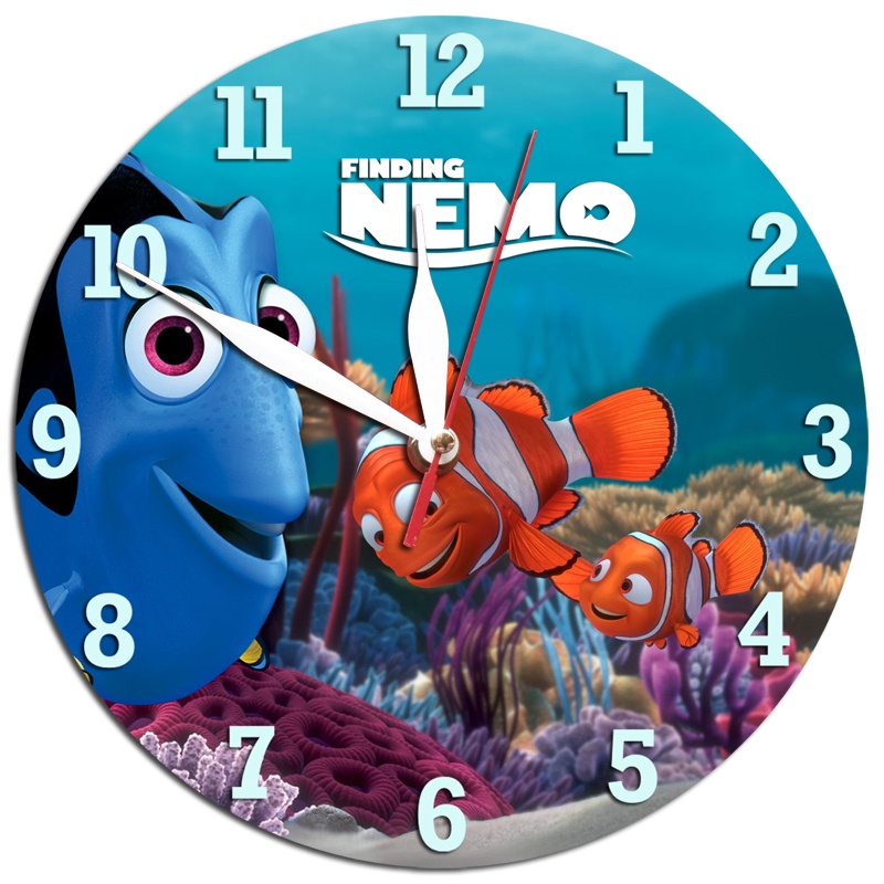 Jam Dinding Finding Nemo Jam Dinding Custom Bahan MDF 6mm