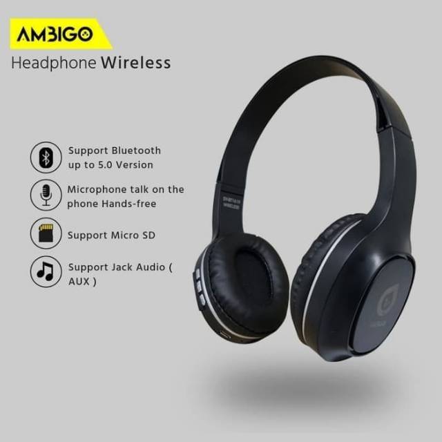 Headphone Bluetooth Wireless Bando Ambigo (NO COD)