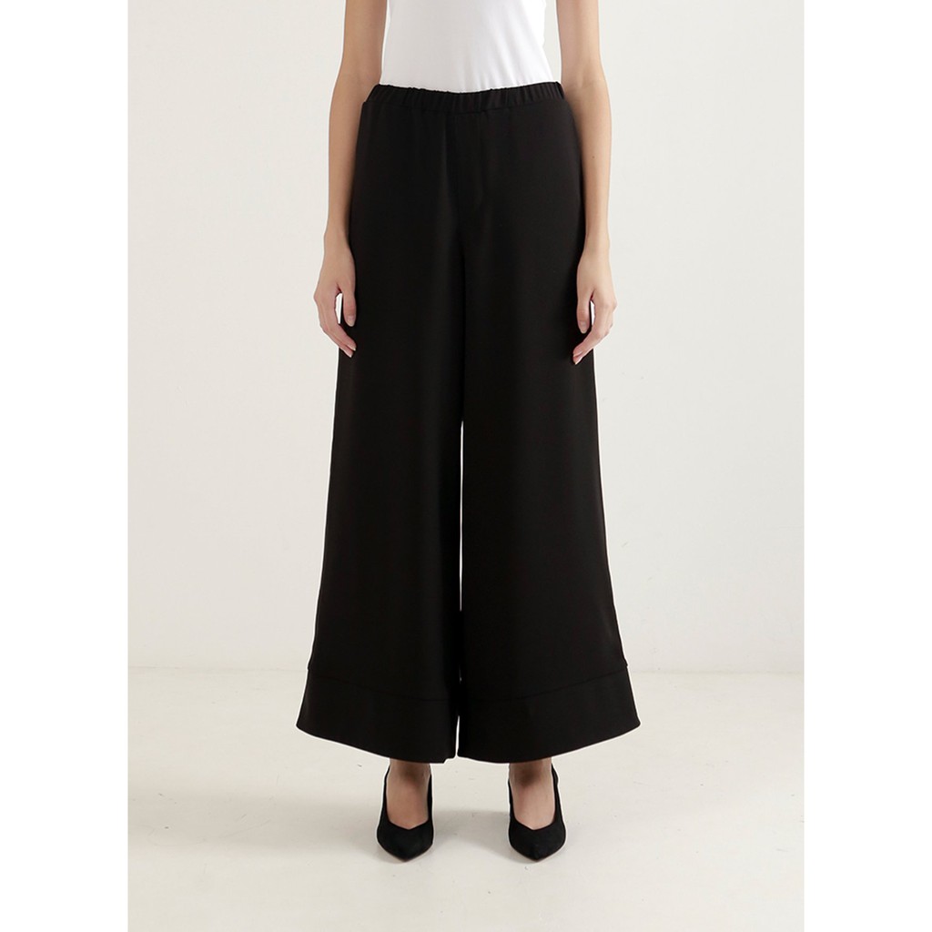 WASTU - CUFFED PALAZZO - Black