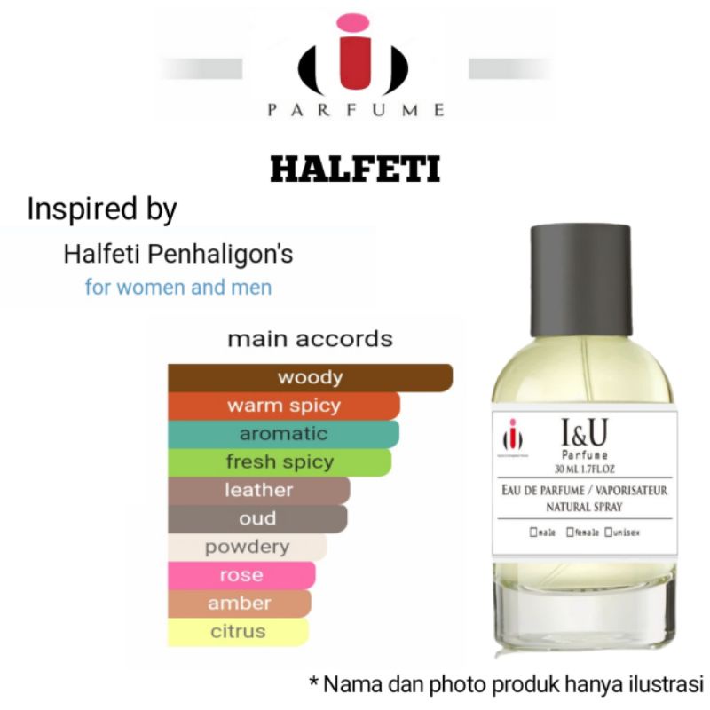 I&U PARFUM HALFETI extrait de Perfume