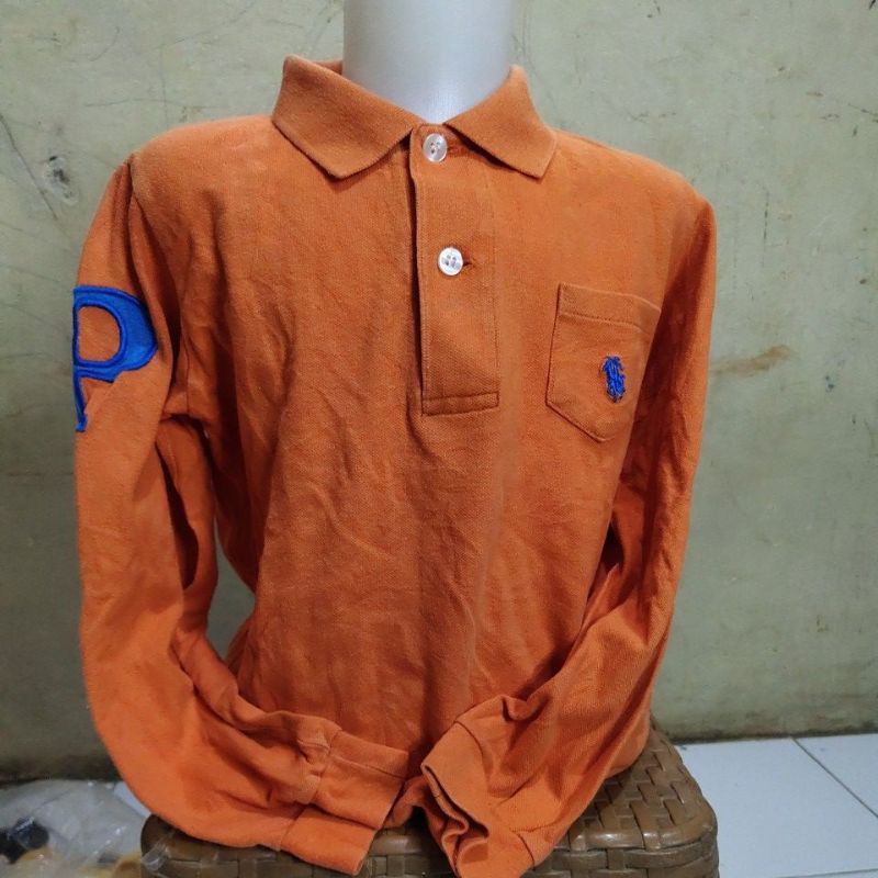 Baju Polo orange p❤