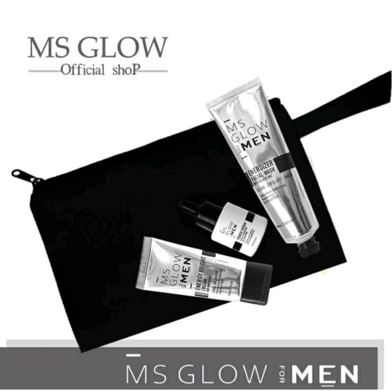 MS GLOW FOR MEN  PAKET BASIC MURAH ORIGINAL ( TANPA GIVE)