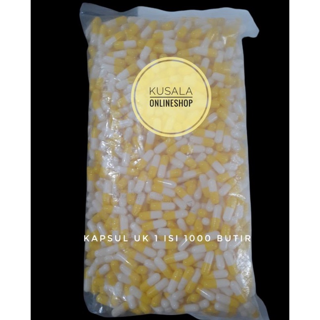 Kapsul ukuran 1/kapsul kuning putih