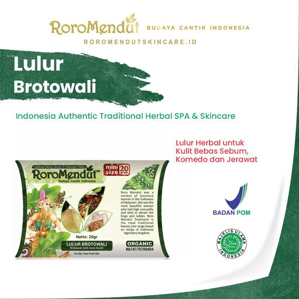 Roromendut Lulur Brotowali minisize 20gram
