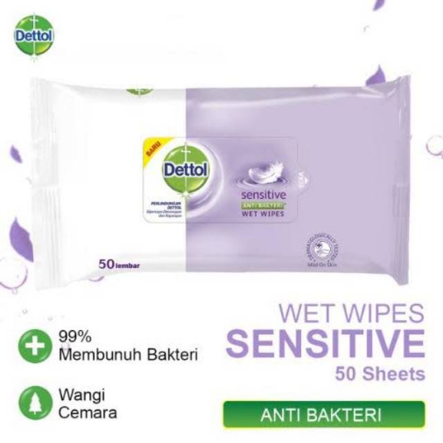 Dettol Wipes Sensitive 50 s
