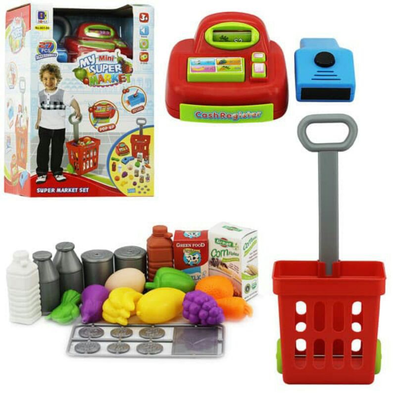Mainan Supermarket,my mini supermarket set lengkap