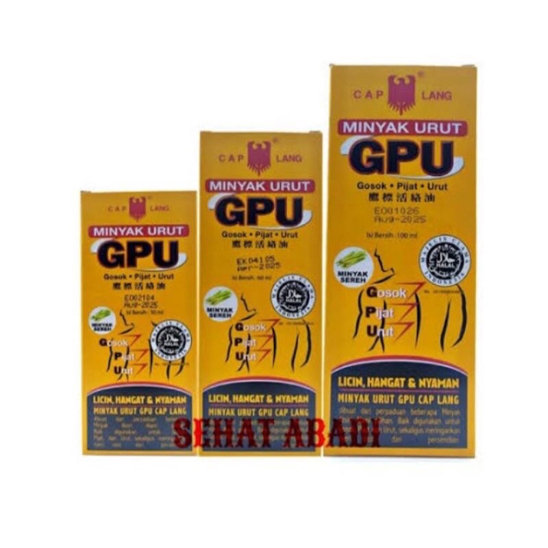 minyak gosok GPU|30ml,60ml,