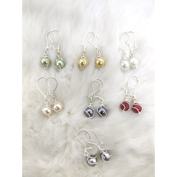 Anting Kurung Shell Lapis Perak