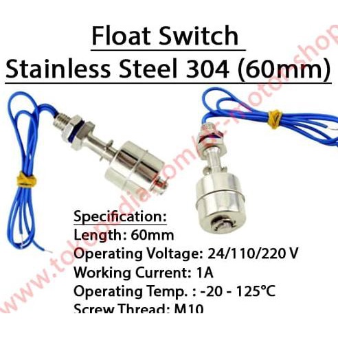 Stainless Steel Water Level Sensor Float Switch 60mm